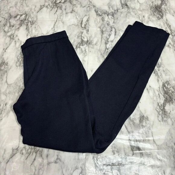 JIL SANDER Made in a Italy Viscose Blend Navy Blue skinny  trouser pants 34 / 4 - Picture 1 of 9